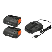 Gardena Cordless Tool Battery Starter Kit 2x Battery 18V/45 2.5Ah & Charger