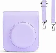 Rieibi Camera Case Compatible with Fuji Instax Mini 12 - Polaroid Instax 12 Carry Case for Fujifilm Instax Mini 12 Instant Camera - Fuji Mini 12 Bag Cover with Strap - Purple