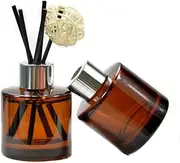 OHEETU 2 Pcs 50ml Empty Glass Diffuser Bottles Diffuser Jars Essential Oil Aromatherapy Container Fragrance Accessories Use for DIY Replacement Reed Diffuser Sticks Sets