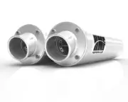 HMF Performance Brushed Dual Slip On Turn Down Cap Polaris RZR XP Turbo | 4