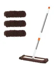 [SOGA] Flat Mop/Dust Pushing Set 80x12cm in Coffee