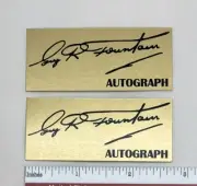 Tannoy Guy R Fountain AUTOGRAPH Speaker Badge Custom Aluminum Pair - GRF