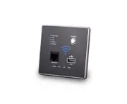 300M Wallboard Wireless WiFi Relay Intelligent Wallboard Router - BLACK
