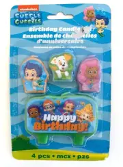 Nickelodeon Bubble Guppies 4 Piece Birthday Candle Set