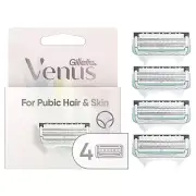 Gillette Venus Intimate Grooming Womens Razor Blade Refills with Bikini Trimmer,