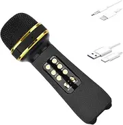 Wireless Microphone Speaker - Multifunctional Compact Microphone,Microphone Kids Karaoke Speaker Microphone for Singing, Portable Mic Speaker Player Recorder