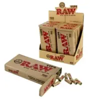 Box of 6 RAW Classic Pre Rolled Tips Filter Roach in Metal Storage Tin