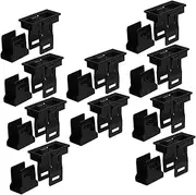 10pcs Circuit Breaker Bracket 1p Circuit Breaker Buckle Circuit Breaker Mounting Plate Miniature Circuit Breaker Panel Buckle Breaker Bracket Frame 1p Mount Plastic Black