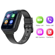 4G Smart Watch for Kids SOS Call Video Chat Smartwatches Compatible with Android iOS-Black