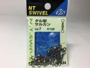 NT SWIVEL Tarugata Sarukan Brass Barrel Swivels Black #7(32kg) 11pcs