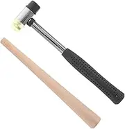 GLSTOY 1 Ring Stick Shaper Tool Expanding Mandrel Ring Making Kit Equipment Rotary Tool Holder Men Adjuster Mandrel Sizer Measuring Stick Key Sizer and Hammer Wood