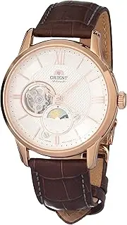 Orient Sun & Moon Watch Men's Automatic Hand Winding Elegant Steel or Leather Wrist Watch with Day and Night Function