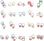 40pcs Baby Cartoon Hair Elastics – Multicolor Mini Hair Bands for Girls, Seamless Ponytail Holders, Tiny Rubber Bands, Toddler Hair Accessories, Colorful Hair Accessories for Kids