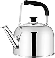 Cabilock 1Pc Large Capacity Teakettle with Whistle Thickened Water Kettle for Gas Induction Stove Efficient Heat Conduction for Tea Lovers
