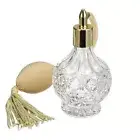 80ml Clear Crystal Vintage Perfume Bottle with Gold Atomizer