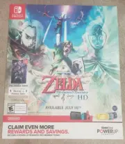The Legend of Zelda Skyward Sword HD 28" X 24" Poster Promo THICK Display Ad
