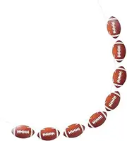 SUPVOX 1set Rugby Flag Sports Decoration Flag Football Soccer Ball Sports Banners Spiral Football Baseball Decoration Prop Football Sequin Football Flag Banners Light Brown Paper 8pcs