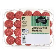 Woolworths Pork & Veal Meatballs 400g