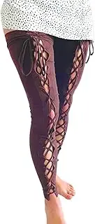 [SIC HOODS] Thigh High Lace up Ren Faire Leggings Stockings Renaissance Medieval Cyberpunk Fantasy Elf Cosplay Costume
