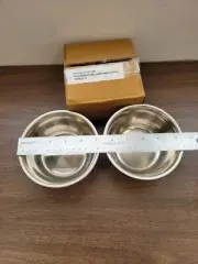 Hydro Selecta Dog Dishes Small non skid Silver & Marble like Outer 15 oz set/2