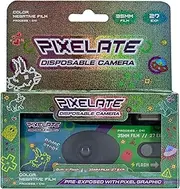 Retocolor Pixelate 400 35mm Disposable Film Camera 27EXP, ISO400, Color Negative Film, Focus Free, Easy to Use, Built in Flash, Single Use (Film and Battery Included) (Pixelate)