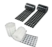 Adhesive HOOK AND LOOP Fastening Dots WHITE / BLACK