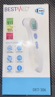 BestMed Forehead Thermometer with Colored Backlight Non-Contact Fever Alarm