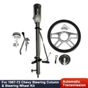Auto Plain Column For Chevy 67-72 Tilt &14" Half Wrap Steering Wheel&Horn Button