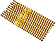 CleverDelights 50 Pack 5.5mm Crochet Hooks - 5.5mm Diameter (US Size I-9) - Smooth Aluminum Crochet Hook Knitting Needles - 6 Inch Length - Bulk Lot