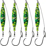 Blelsa 4Pcs Catfish Float Rigs Fishing Bobbers Popping Corks Catfishing Equipment Green