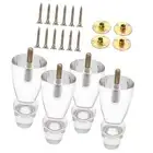 4x Acrylic Furniture Legs Modern Heavy Duty Sofa Legs for Bench Table Sofa