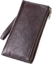 [TATSEN] Wallet Men's Large-Capacity Clutch Bag Retro Business Casual Clutch Multi-Card Wallet Wallet (Color : Argento, Size : 21 * 11 * 3cm)