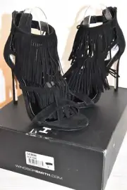 WINDSOR SMITH Gemini Black Suede High Heel Shoes - Size 9 - BNIB