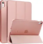 T Tersely Leather PC Hard Case Cover for iPad 11th Generation 11" 2025/ iPad 10th Generation 10.9" 2022, Slim Stand Hard Back Shell Smart Sleep/Wakeup Cover - Pink
