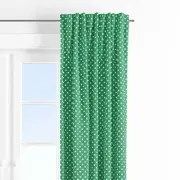 Bacati - Pin Dots Single Window Curtain Panel Light-Filtering 100% Cotton Percal