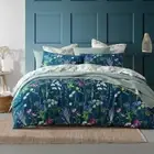Logan & Mason Floriana Teal 250TC 100% Cotton Sateen Quilt Cover Set Super King