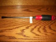 Mac - PKRB8DR-S - 3/8" - 8" Long Shaft Mac Grip Flat Screwdriver -Red Handle-New