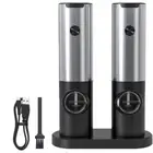 Automatic Salt Mil Electric Pepper Grinders Set Rechargeable Salt Grinder