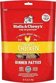 Stella & Chewy's Freeze-Dried Raw Chewy's Chicken Dinner Patties Grain-Free Dog Food, 25 oz Bag