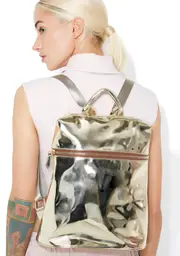 Gold Technoglow Metallic Backpack