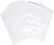 SEWACC 100 Pcs CD Storage Bags Paper Case with Transparent Window for DVDs and Portable Organizer for Home Cinema and Travel White