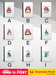 PASSPORT ITINERARY ORGANIZER|CUTE FUN OWL HOOT BIRD OF NIGHT DRAWING ART #2