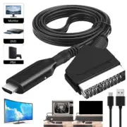 Portable Scart To HDMI Converter with Cable Video Audio Adapter For HD TV BH