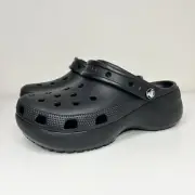 Crocs Classic Platform Clogs Black Size UK 5 Chunky Unisex Comfort RRP £55