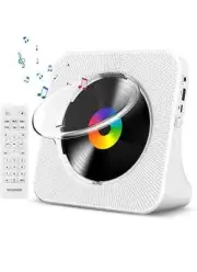 Gueray CD Player Portable Bluetooth Desktop for Home - White