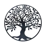 Black Tree of Life Wall Art Hanging Metal Iron Sculpture Garden 99cm
