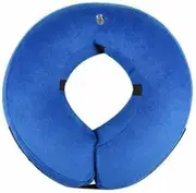 Pet Dog Inflatable Soft Healing Collar Cone Wound Medical Cat Protective Jackets - Soft PVC, Plush Outer Ring, Adjustable Neck Sizes for Dogs and Cats, Ideal for Post-Surgery Protection