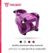 PASS QUEST Bike Stem with 0mm Drop or Rise - with 31.8/35mm Bar Clamp, L:35/45MM