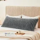 BEDELITE Body Pillow Cover with Zipper 54" x 20" (Pack of 1), Gray-boho