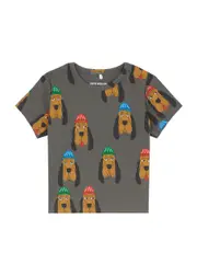Mini Rodini Kids Bloodhound-print Stretch-cotton T-shirt - Multi Multi - 92/98 (24 Months) 92/98 (24 months)